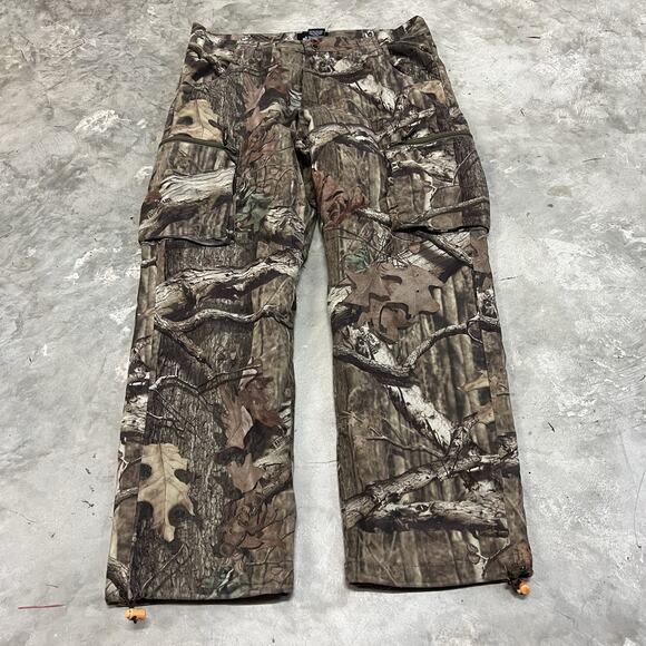 Mossy Oak Break Up Infinity Pants Mens Large 36-38 Cargo Hunting Fishing - Picture 1 of 10
